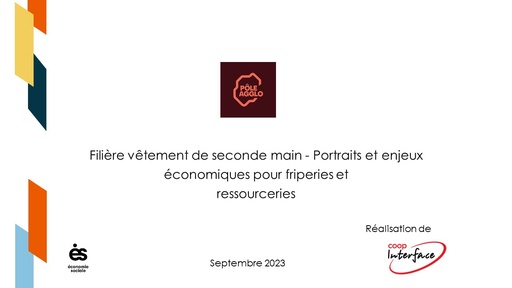 Exposé sur la filière du vêtement de seconde main